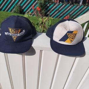 Lot of 2 Vintage New Jersey State Police Snapback Hat Cap